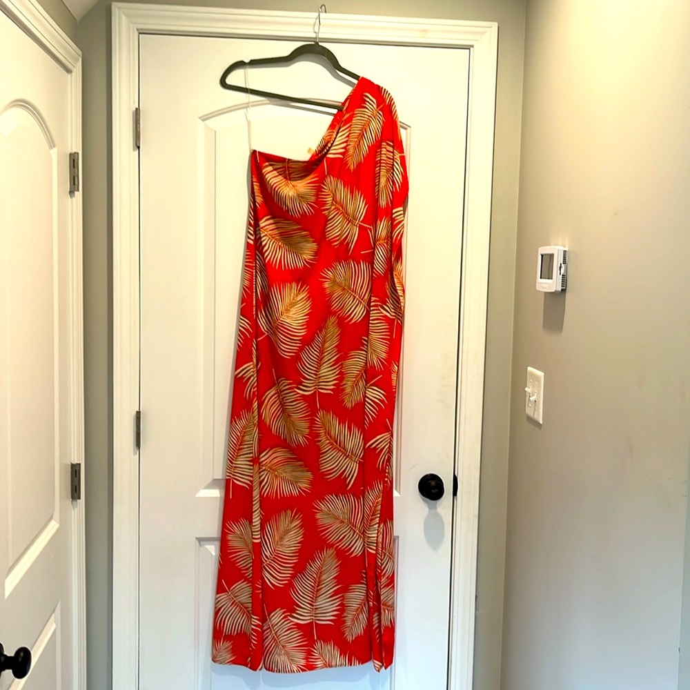 Tyche Palm leaf print maxi dress